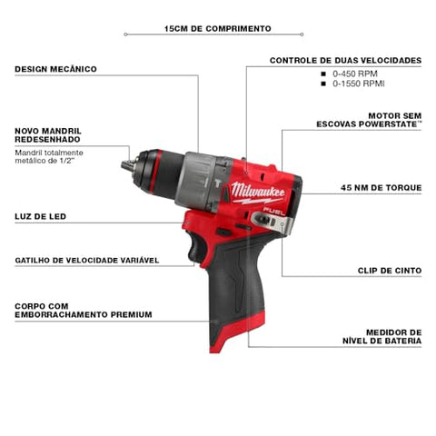 Milwaukee M12 FUEL 12V bare tool shown for cordless convenience on quick projects.