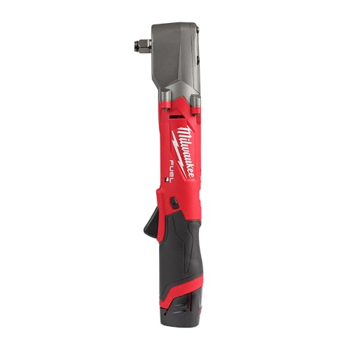 Milwaukee M12 Fuel 1/2 Right-Angle Wrench compact head enables deeper reach.