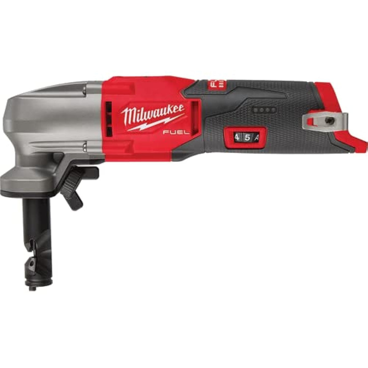 Milwaukee M12 FUEL 16 GA Nibbler in action delivering fast, clean metal cuts.