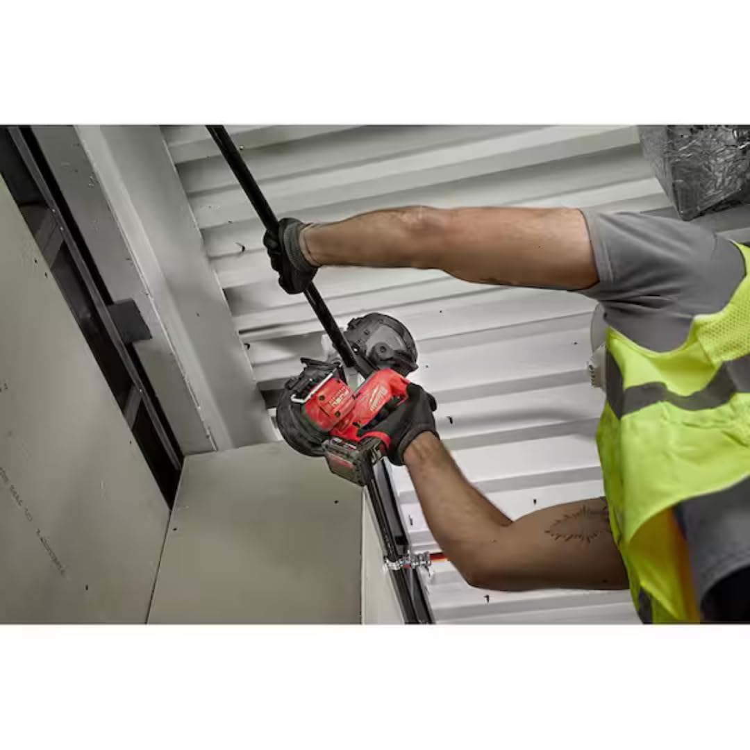 Milwaukee M12 FUEL compact band saw showing lightweight construction