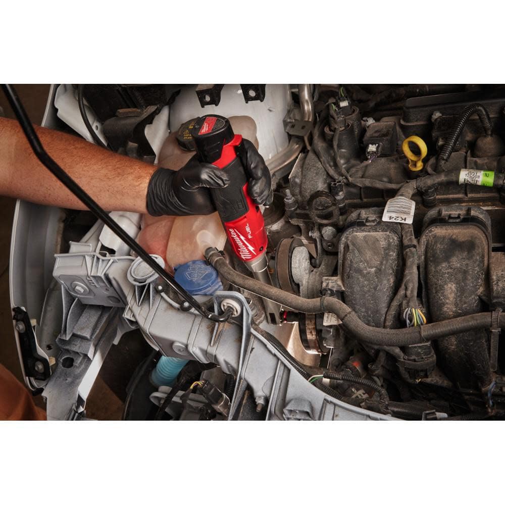 Milwaukee M12 FUEL compact head design fits tight spaces