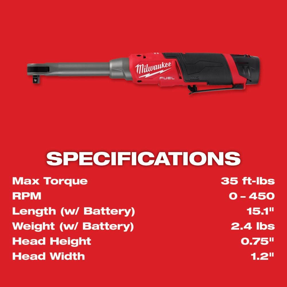 Milwaukee M12 FUEL ergonomic handle design reduces fatigue