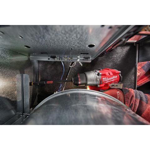 Milwaukee M12 FUEL 1/2-inch chuck close-up, emphasizing durability and bit retention.
