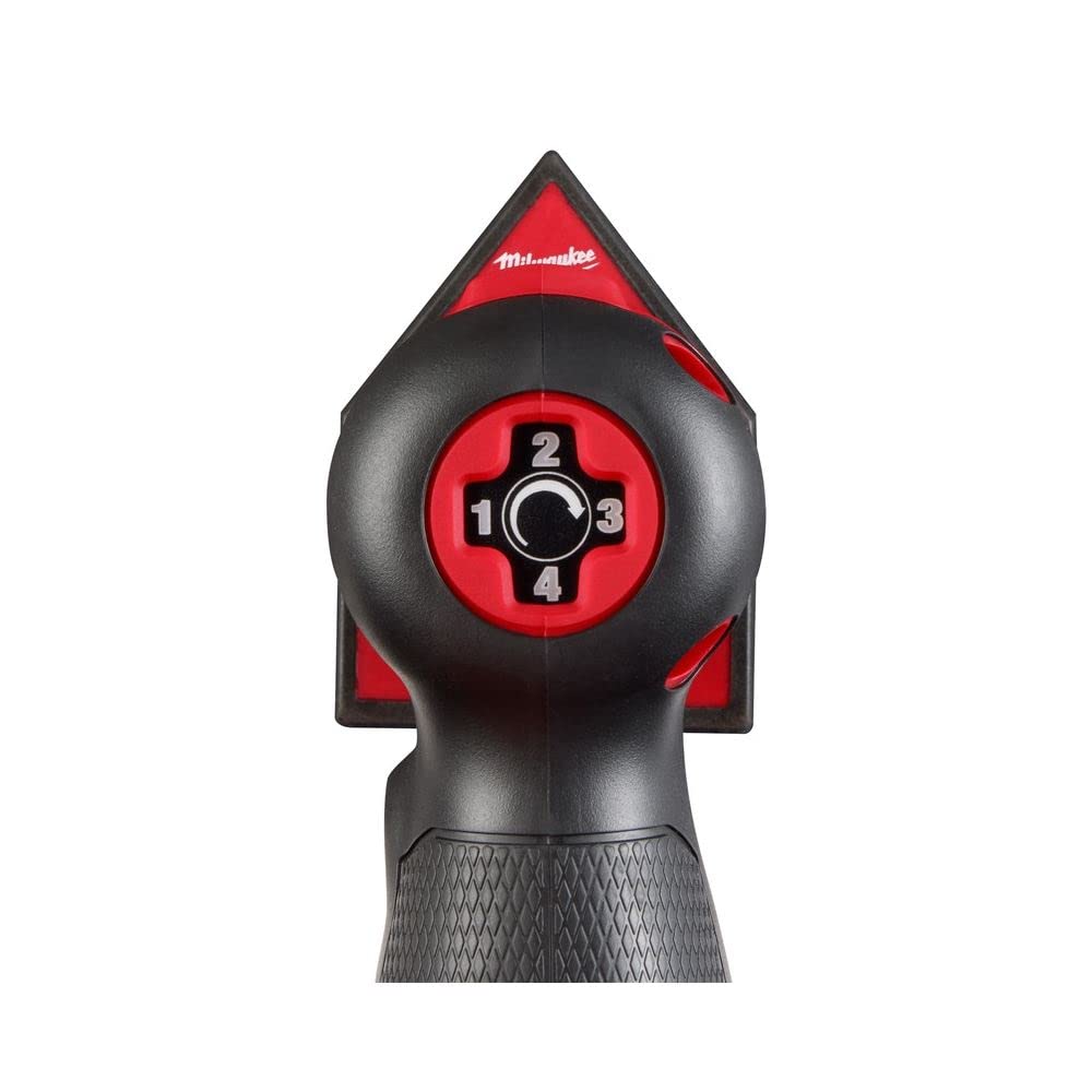 Milwaukee M12 Fuel Orbital Detail Sander four speed settings provide precise control