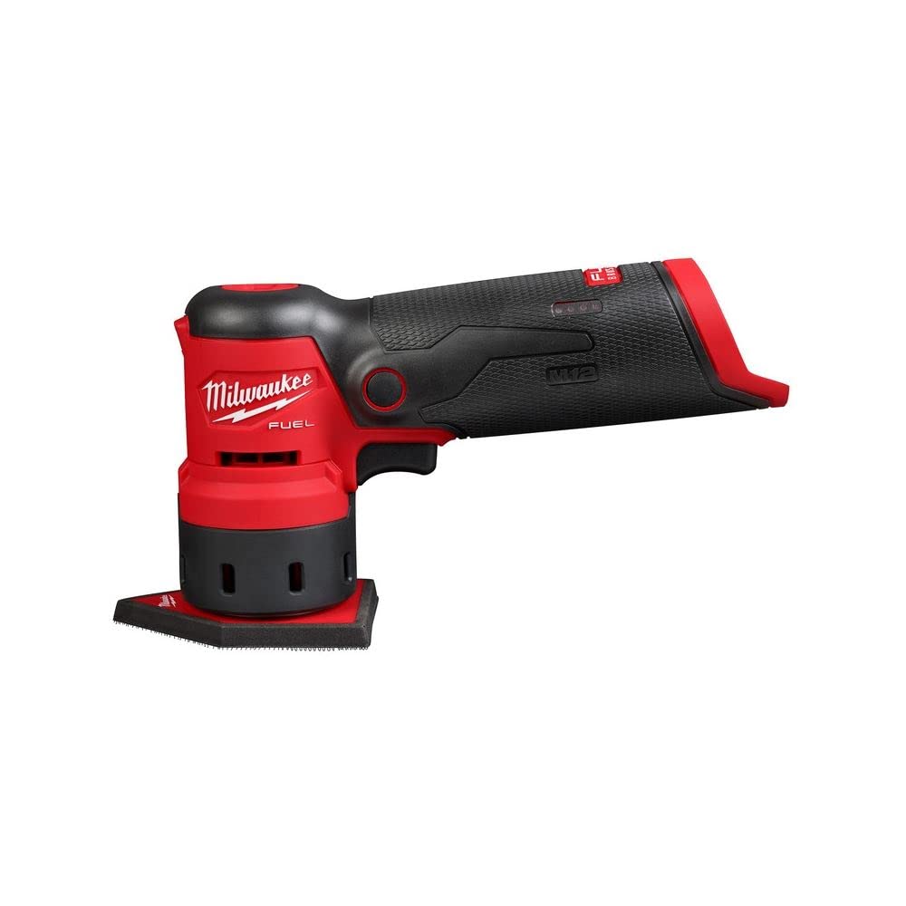 Milwaukee M12 Fuel Orbital Detail Sander compact ergonomic grip reduces fatigue