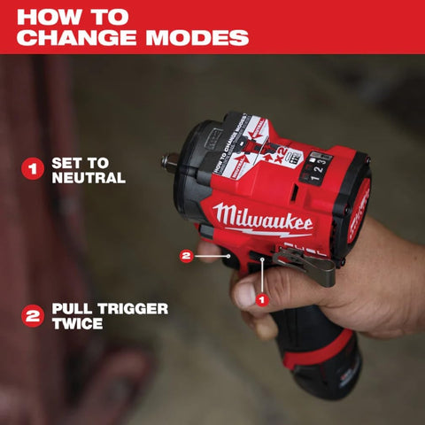 Milwaukee M12 FUEL Stubby in hand for portable power