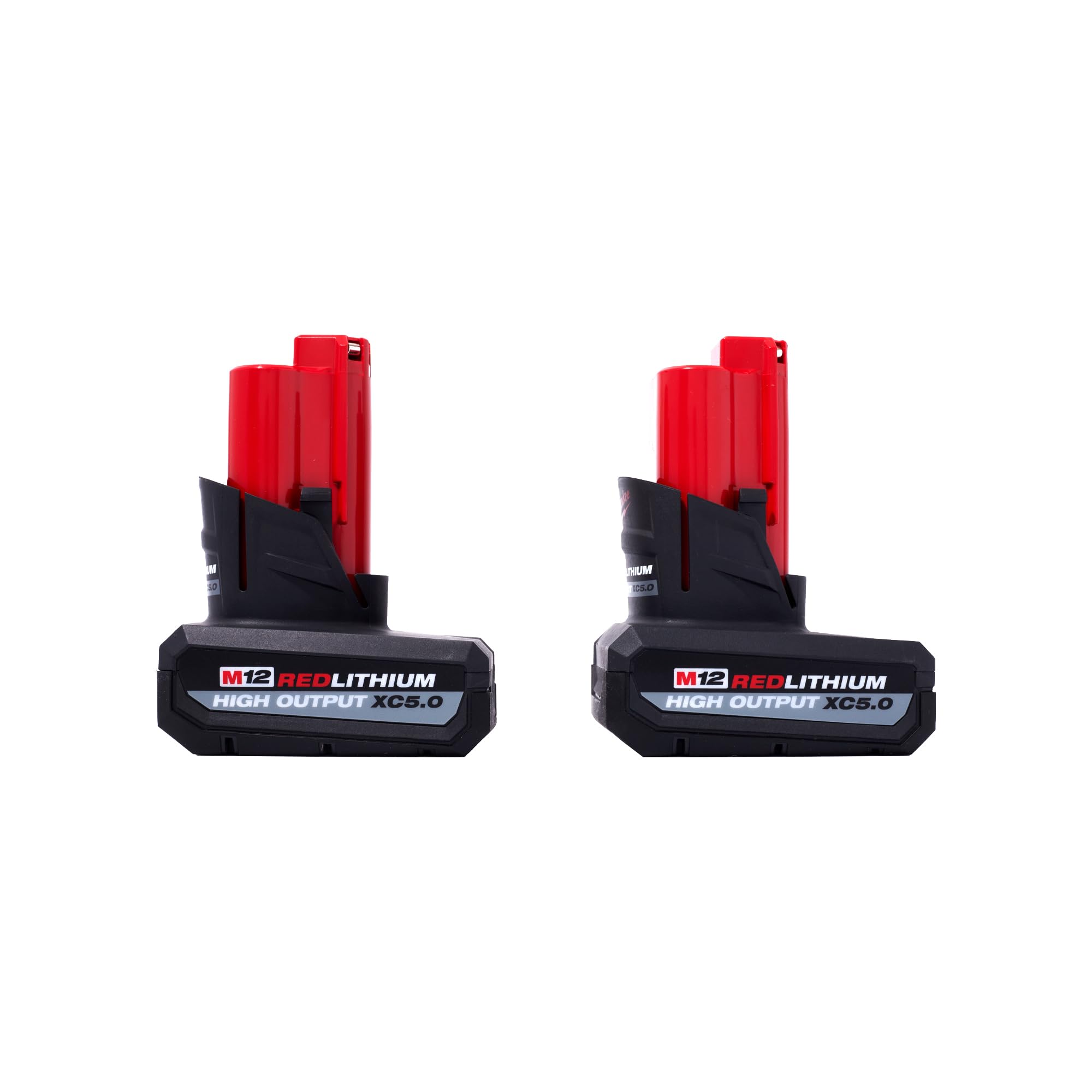 Milwaukee M12 high-output 5.0Ah battery pack with charger for quick recharges