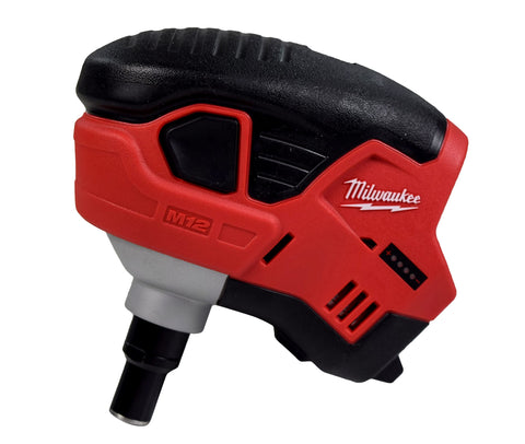 Milwaukee M12 palm nailer provides up to 2700 BPM for fast nailing in tight areas.