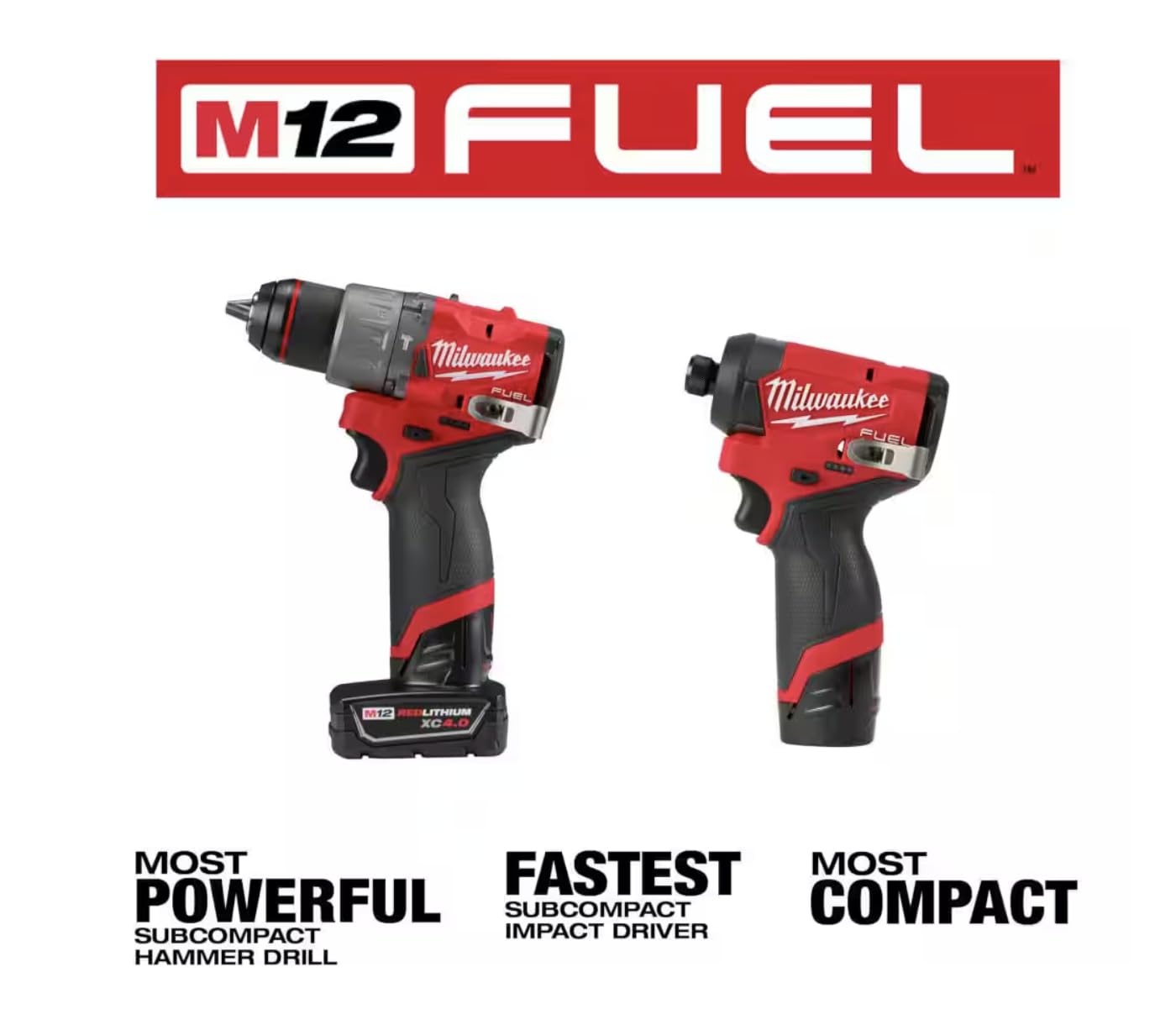 Milwaukee REDLITHIUM 2.0 battery for longer runtime and reliable starts