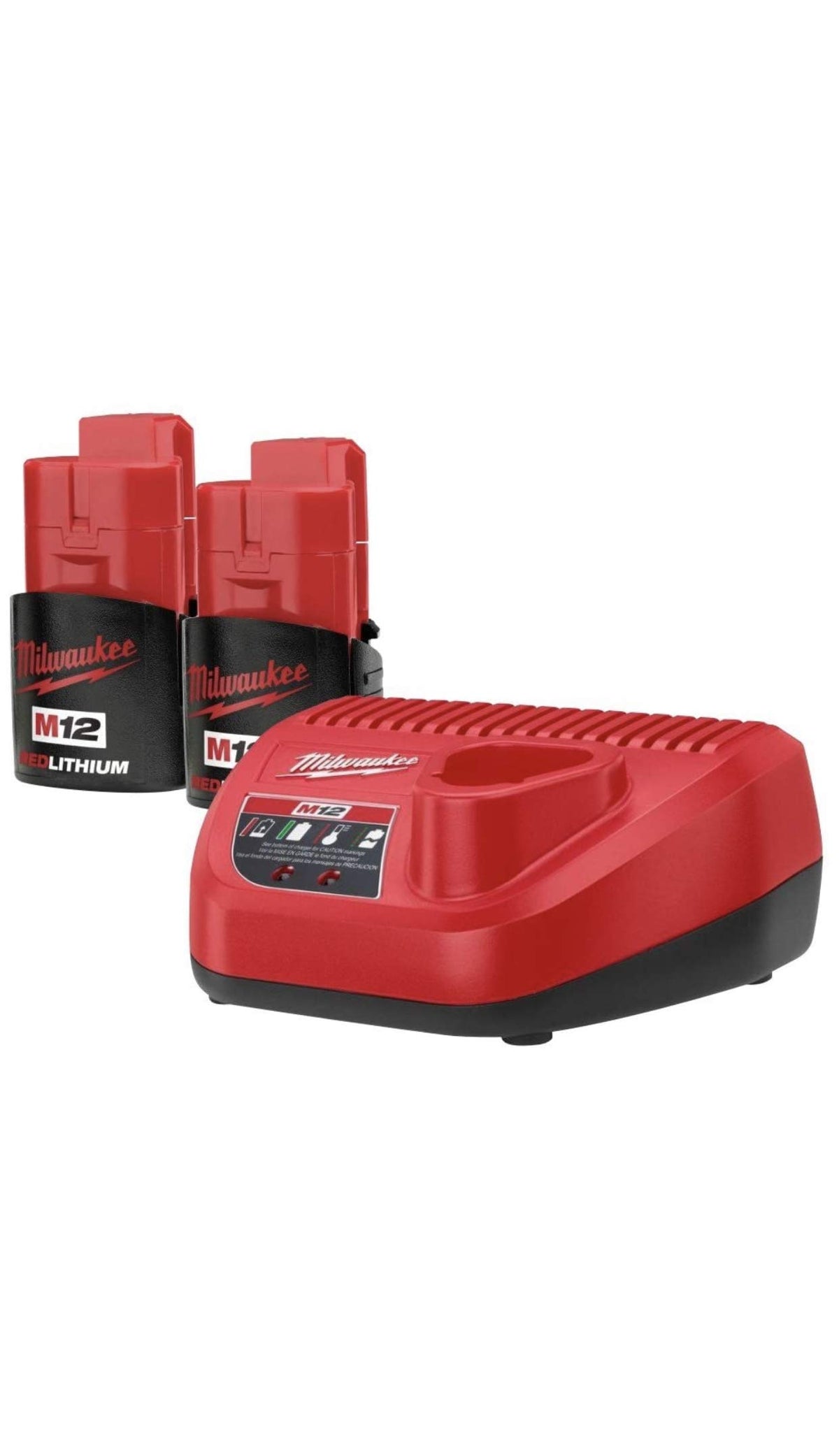 Milwaukee M12 RedLITHIUM 2.0 compact battery pack delivers extended runtime in tight spaces.