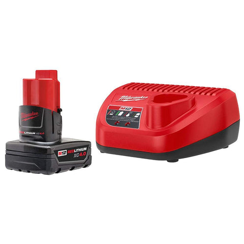 Milwaukee M12 REDLITHIUM 4.0 battery pack for extended runtime on job sites