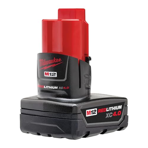 Milwaukee M12 battery pack in tool, ready to power cordless tools