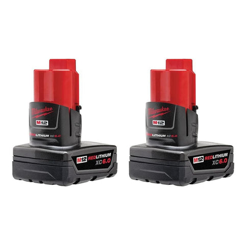 Milwaukee M12 REDLITHIUM XC6.0 battery two-pack delivers extended runtime and cold-weather performance