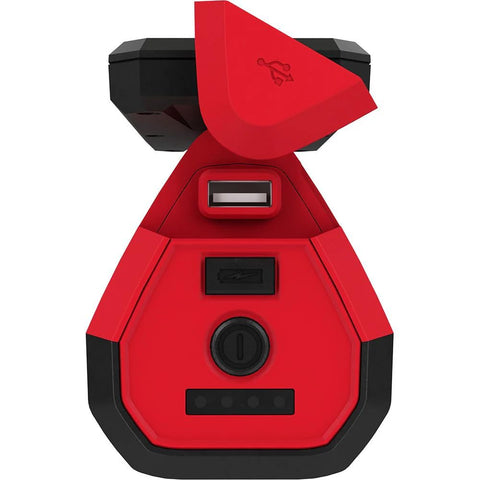 Milwaukee M12 Rover water-resistant seal protects light in damp environments.