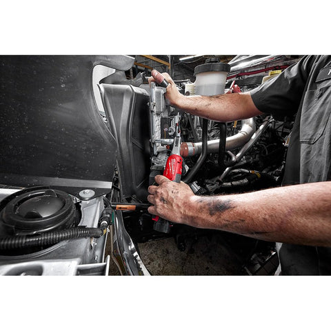 Milwaukee M12 high-speed ratchet performs reliably in cramped spaces and workshops.