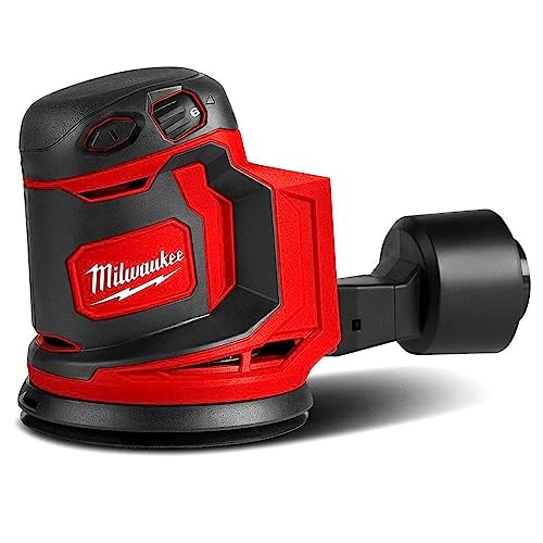 Milwaukee M18 BOS125-0 in action demonstrates cordless sanding for efficient material removal on projects