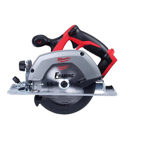 Milwaukee M18 cordless circular saw with 6-1/2 inch blade for fast, accurate cuts on site