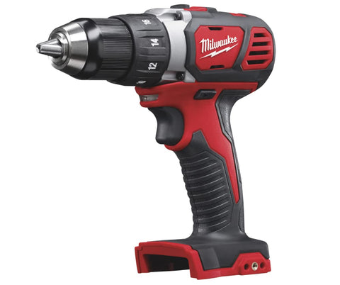 Milwaukee M18 drill compact design for tight spaces.