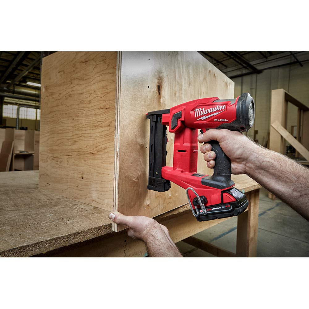 Dry fire lockout feature shown to protect surface and tool.