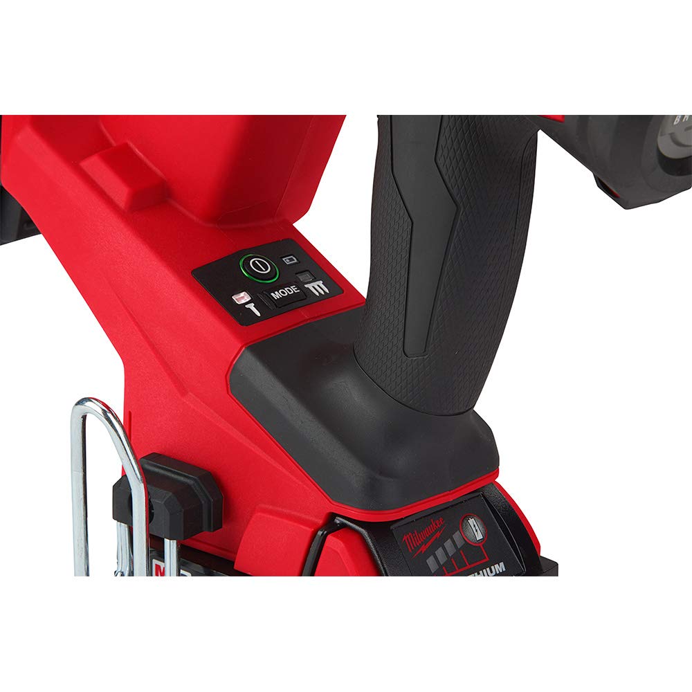 Milwaukee M18 FUEL stapler with POWERSTATE motor for smooth cordless performance.