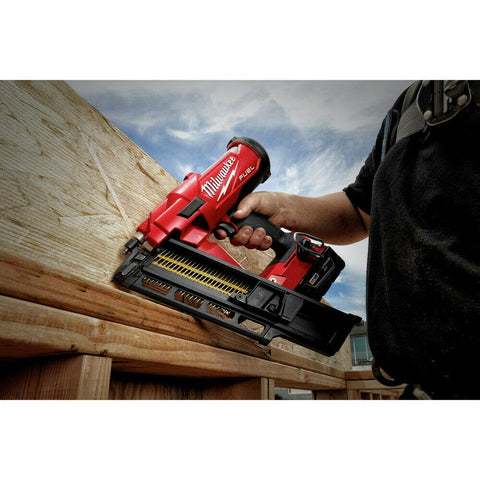 Milwaukee M18 FUEL nails loaded in 3-1/2 inch length for heavy framing