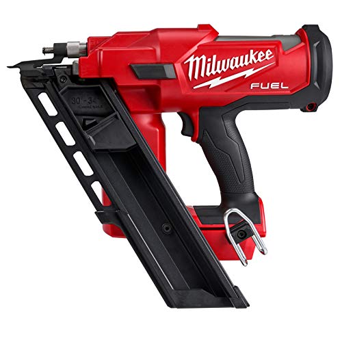 Milwaukee M18 FUEL 30-degree framing nailer tool-only in use for fast, precise framing work