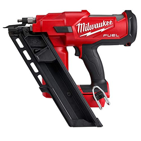 Milwaukee M18 FUEL 30-degree framing nailer tool-only in use for fast, precise framing work