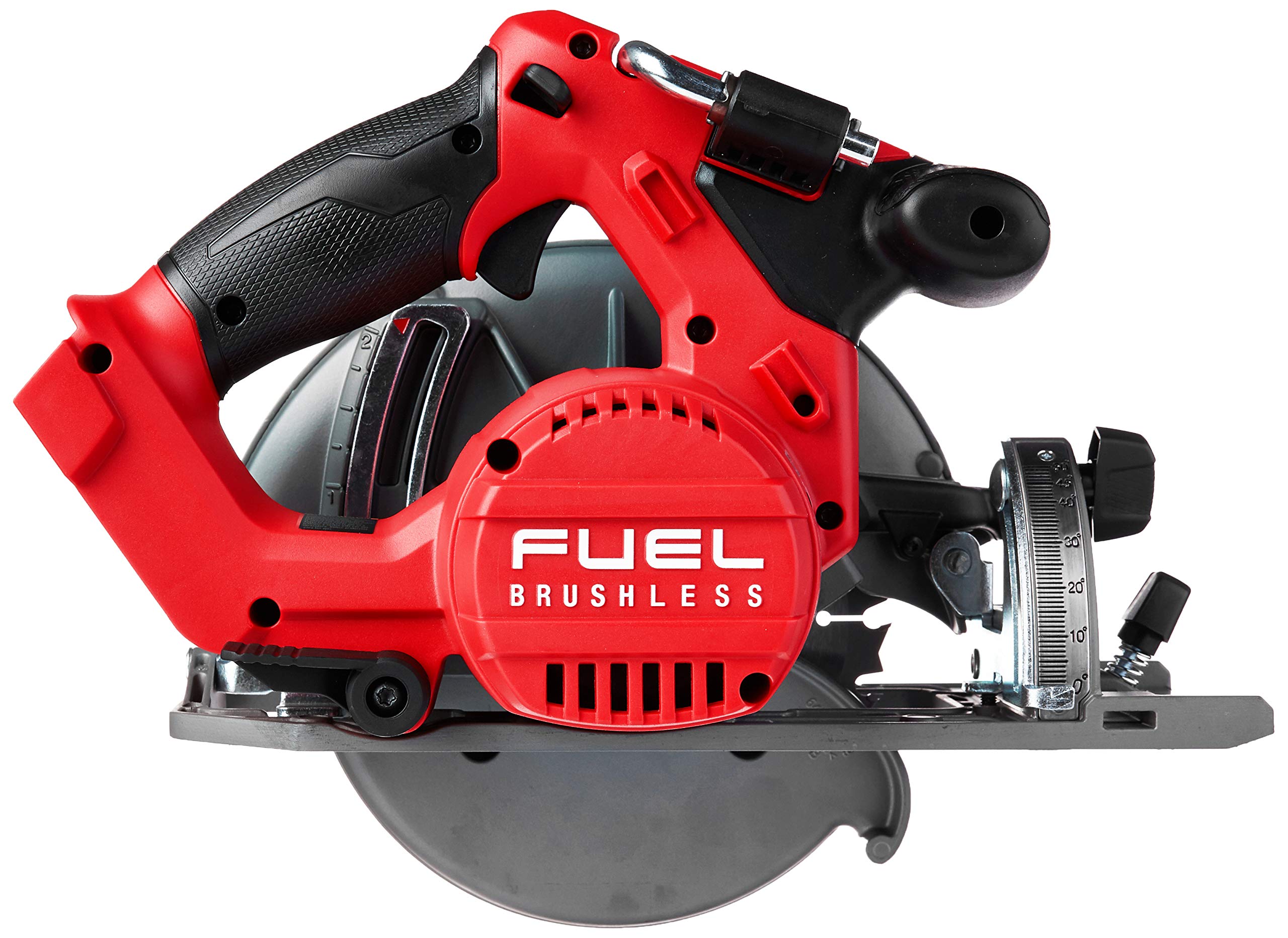 Milwaukee M18 Fuel circular saw blade-left view for improved visibility