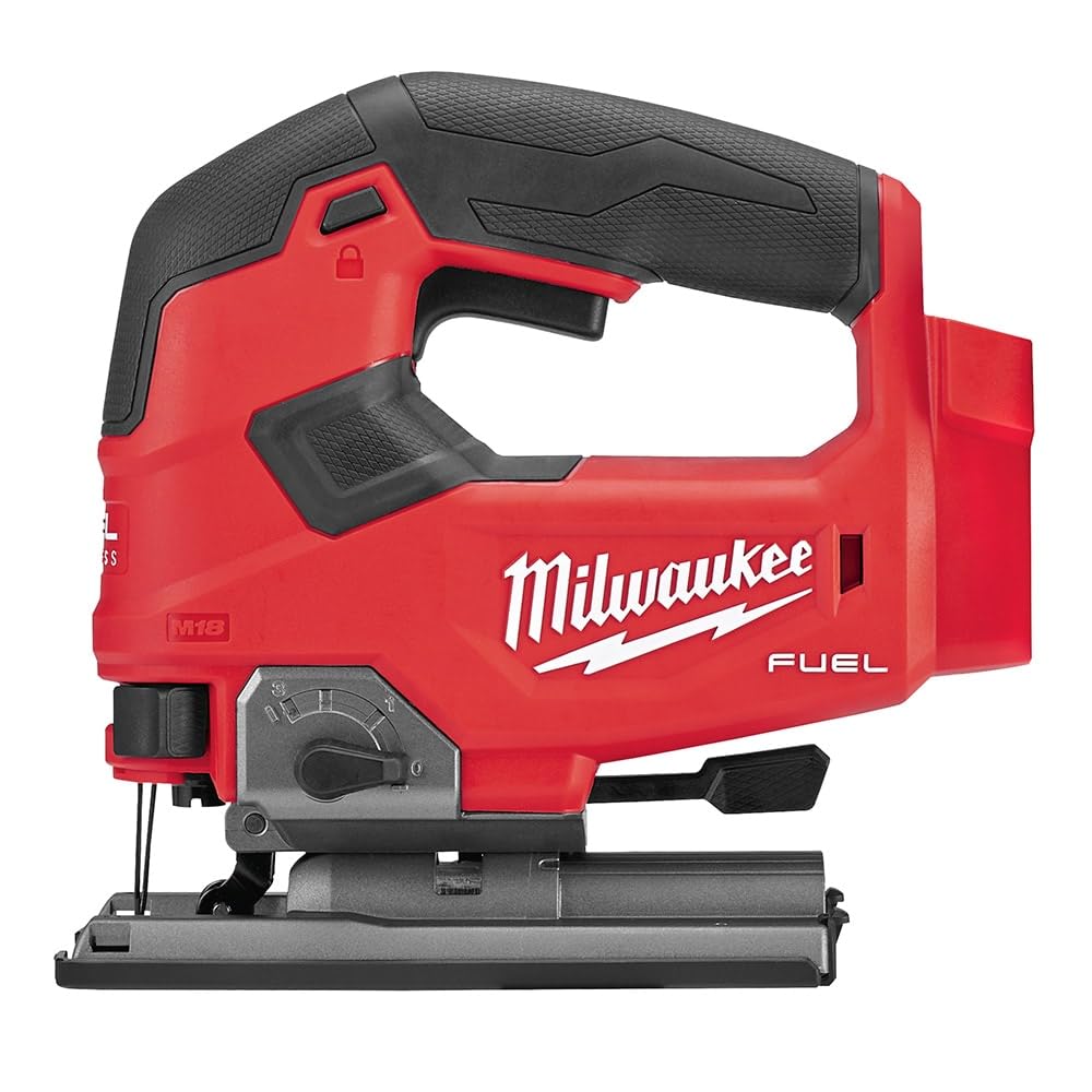 Milwaukee M18 FUEL D-Handle Jigsaw with metal blade for precise cuts in wood and metal