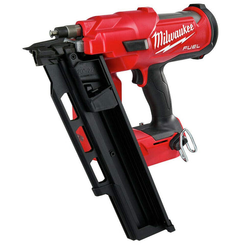 Milwaukee M18 FUEL no-mar tip closeup protects surfaces during nailing