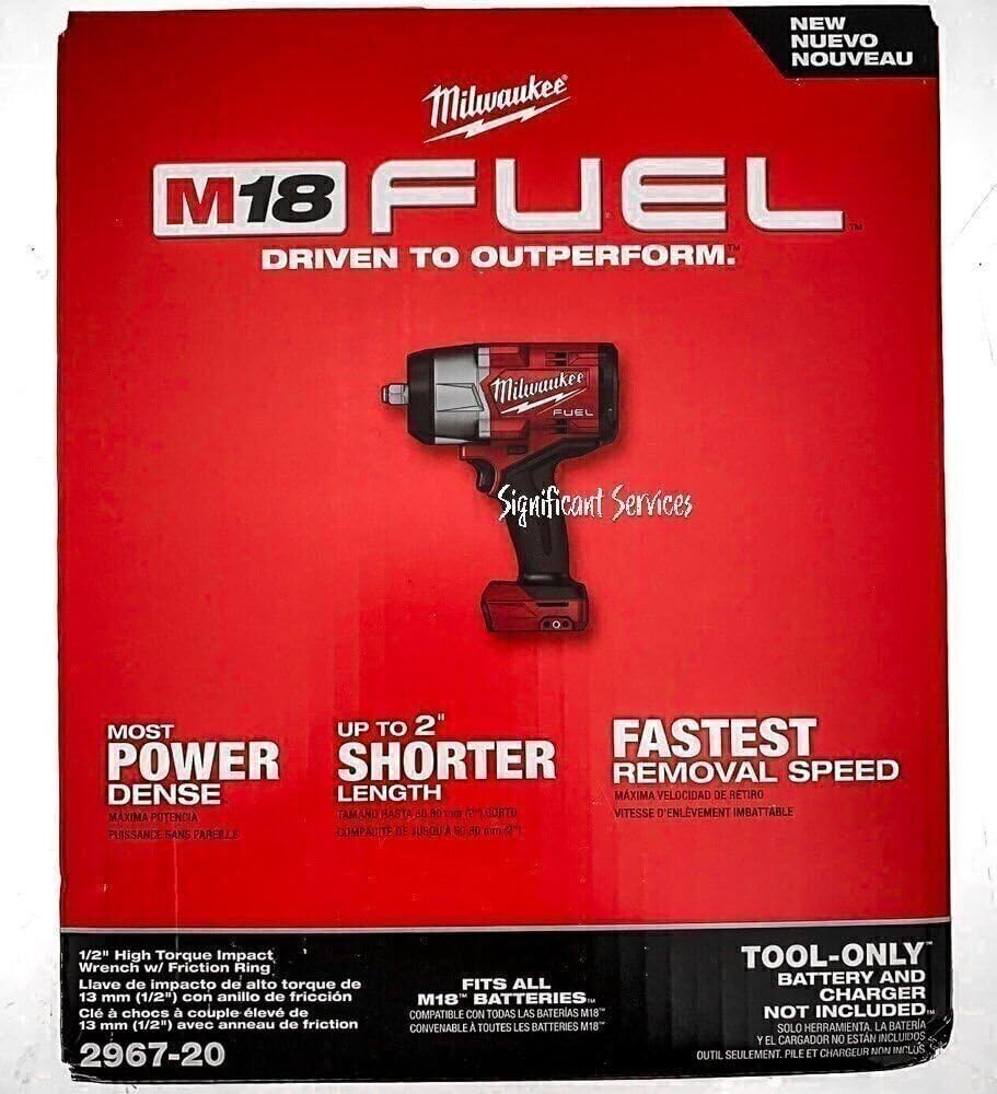 Milwaukee M18 Fuel 1/2 inch high torque impact wrench with friction ring in action
