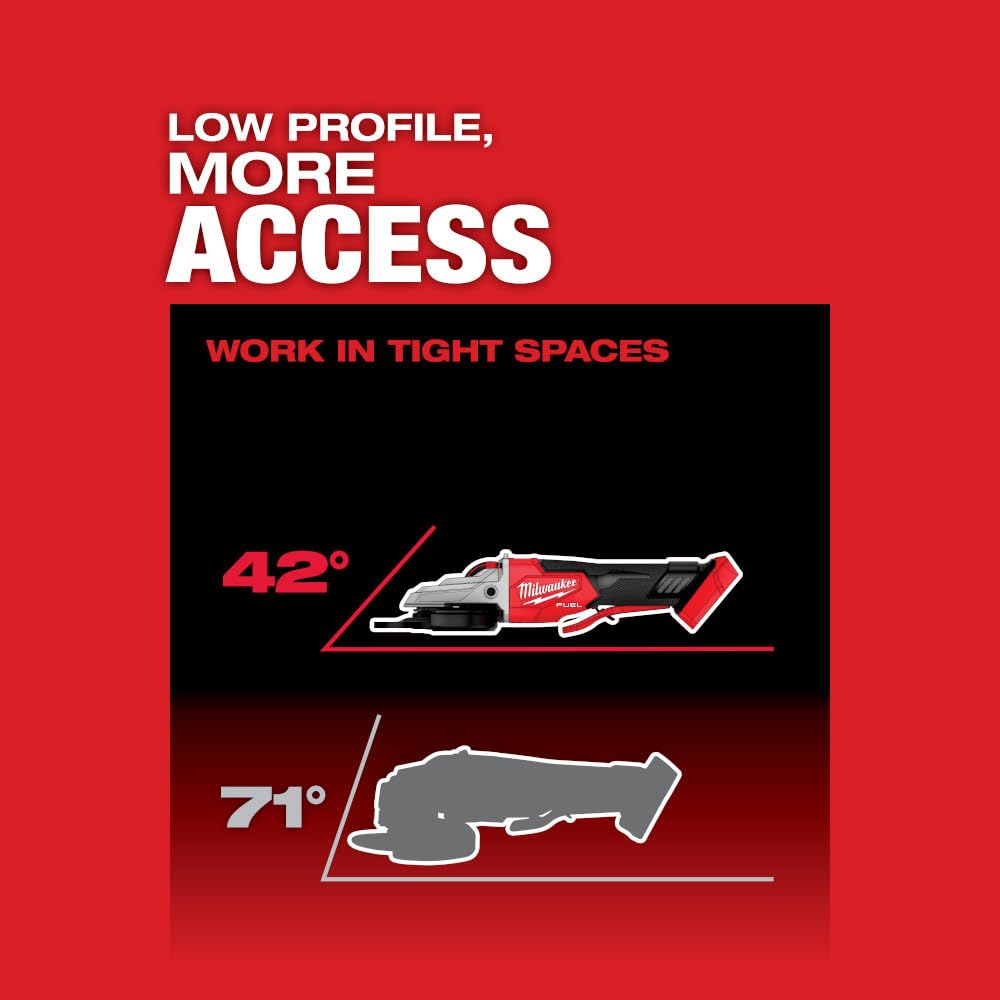 Milwaukee M18 FUEL rapidstop braking system enhances safety during wheel changes.
