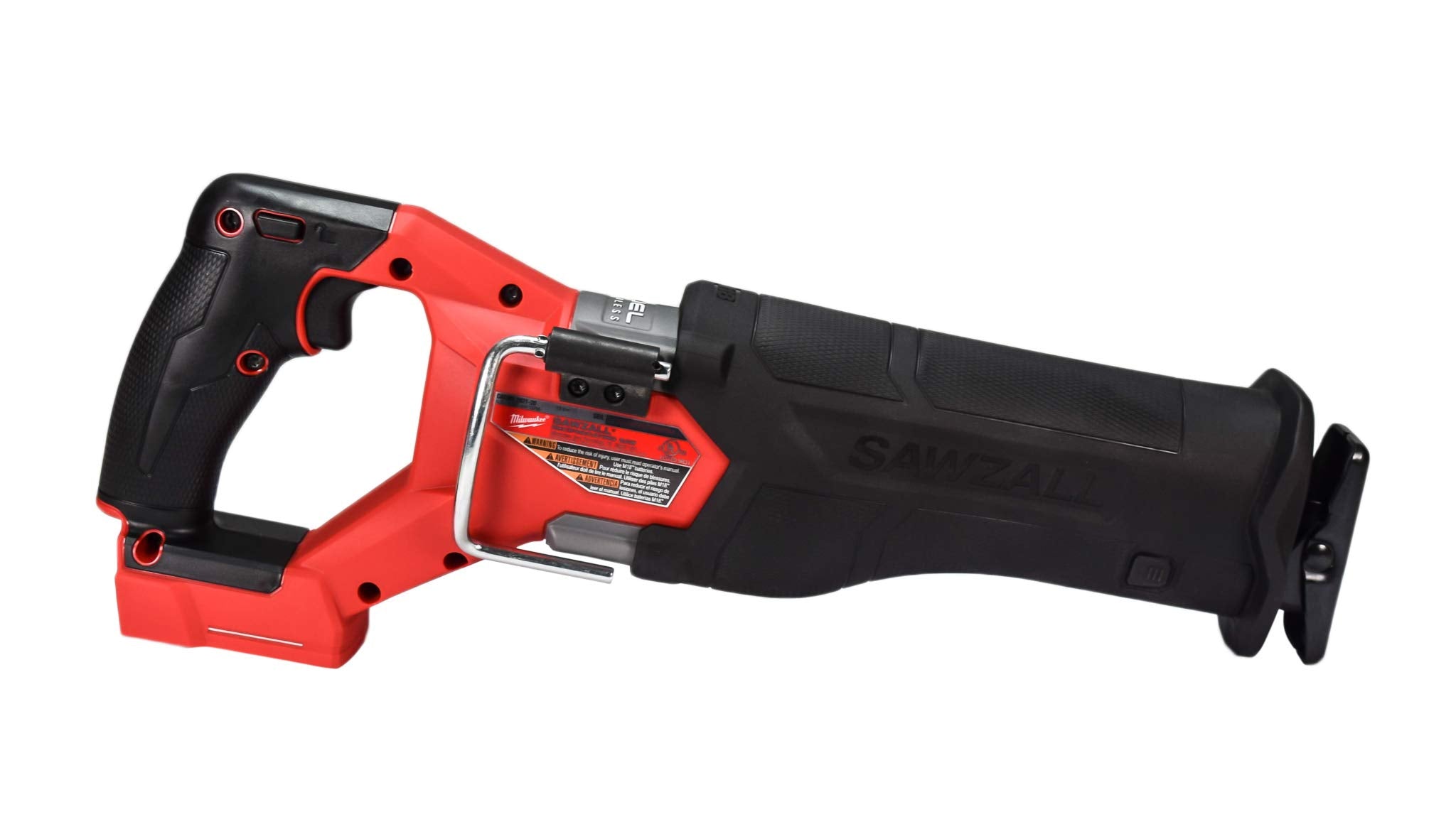 Milwaukee M18 Fuel Sawzall LED light brightens the work area for precise cuts.