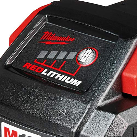 Milwaukee M18 High-Output 6Ah battery label area, emphasizes capacity and compatibility