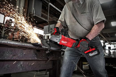 Milwaukee M18 HD12.0 label close-up showing compatibility and capacity.
