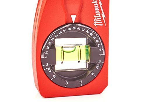 Milwaukee Magnetic Pocket Level 78mm back view, rugged durability for tough job sites.
