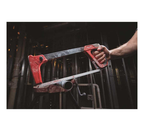 Milwaukee over-molded handle provides secure grip and user comfort.