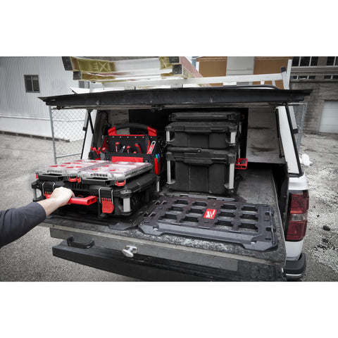 Milwaukee Packout compact mounting plate compatible with standard Packout modules for flexible layouts.