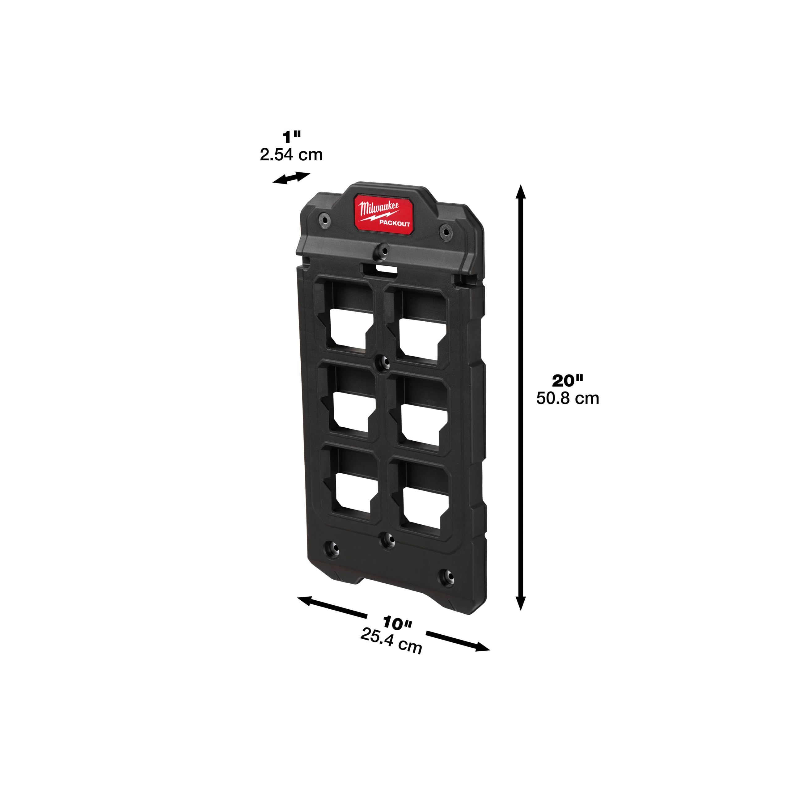 Milwaukee Packout compact mounting plate durable construction supports heavy tools in busy workshops.