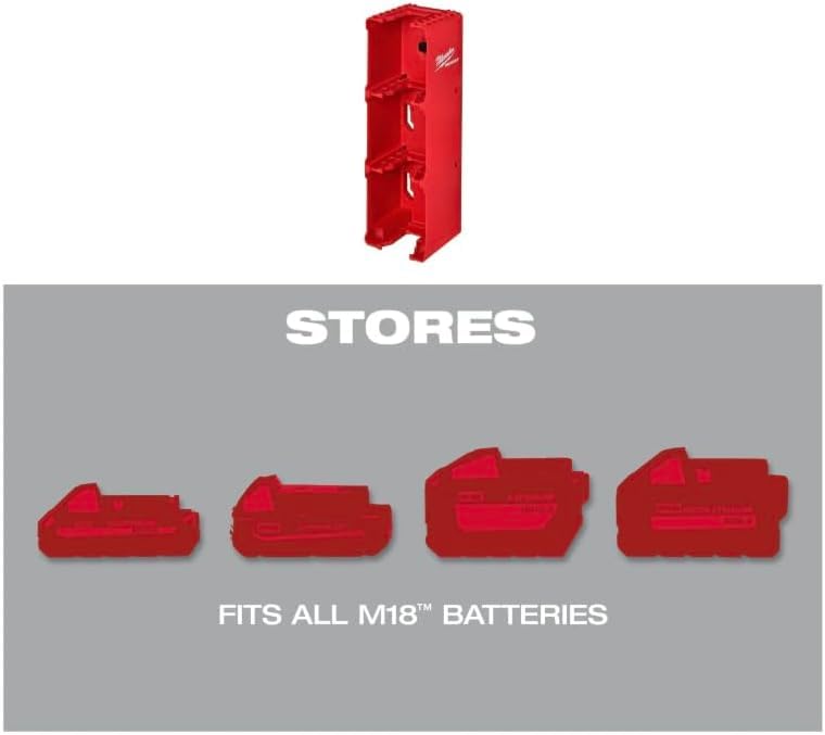Milwaukee PACKOUT M18 battery holder durable materials for long-lasting use