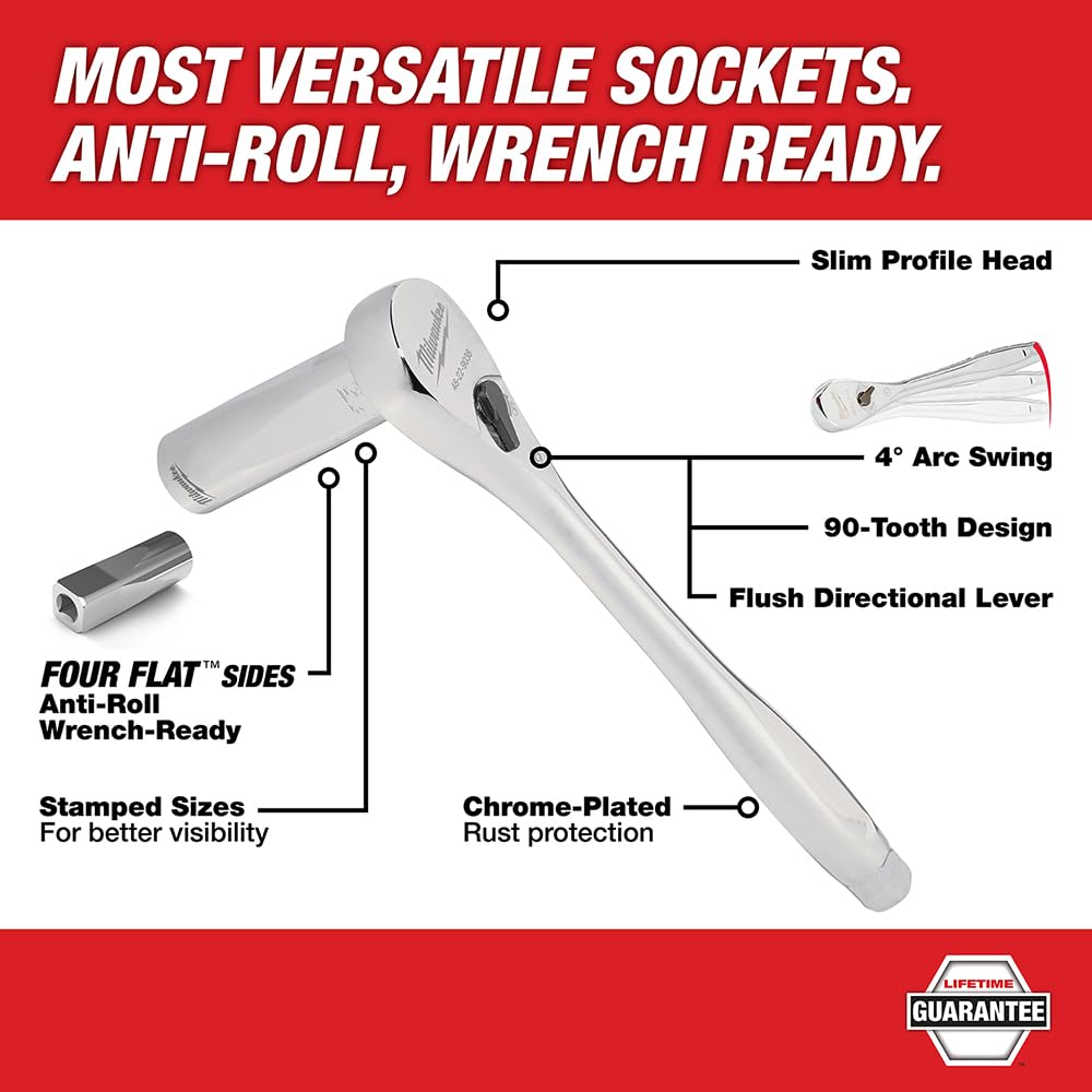 Milwaukee tool components with a powder-coated finish resist rust.