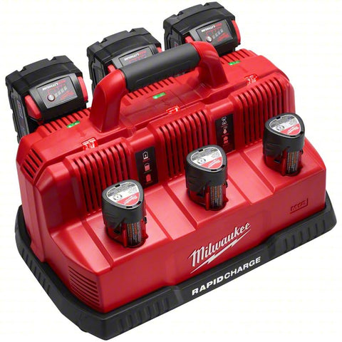 Milwaukee Rapid Charge Station powers M18 and M12 batteries quickly for uninterrupted work