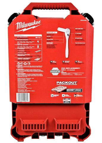 Milwaukee ratchet showing flush lever and four-flat-sides design for better control