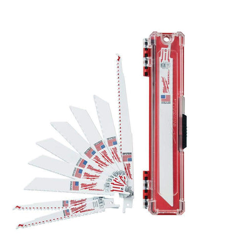 Milwaukee Recip Saw Blade Set, 6-inch blade with 14 TPI, ideal for fast wood cuts.