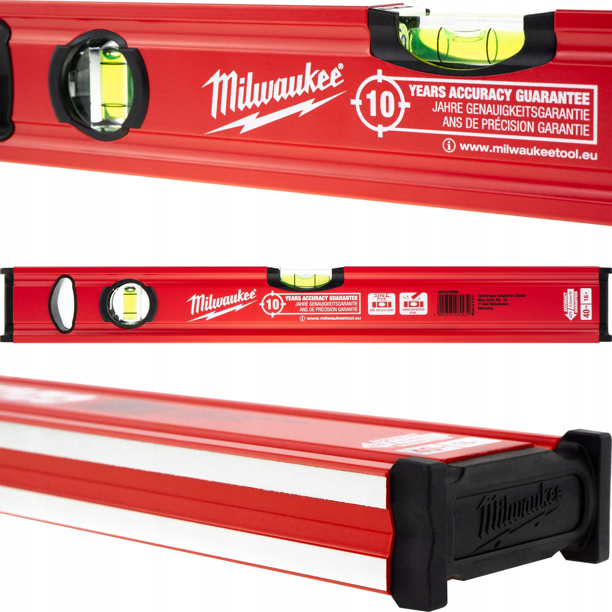 Milwaukee Redstick Slim Level front view showing compact 40 cm design