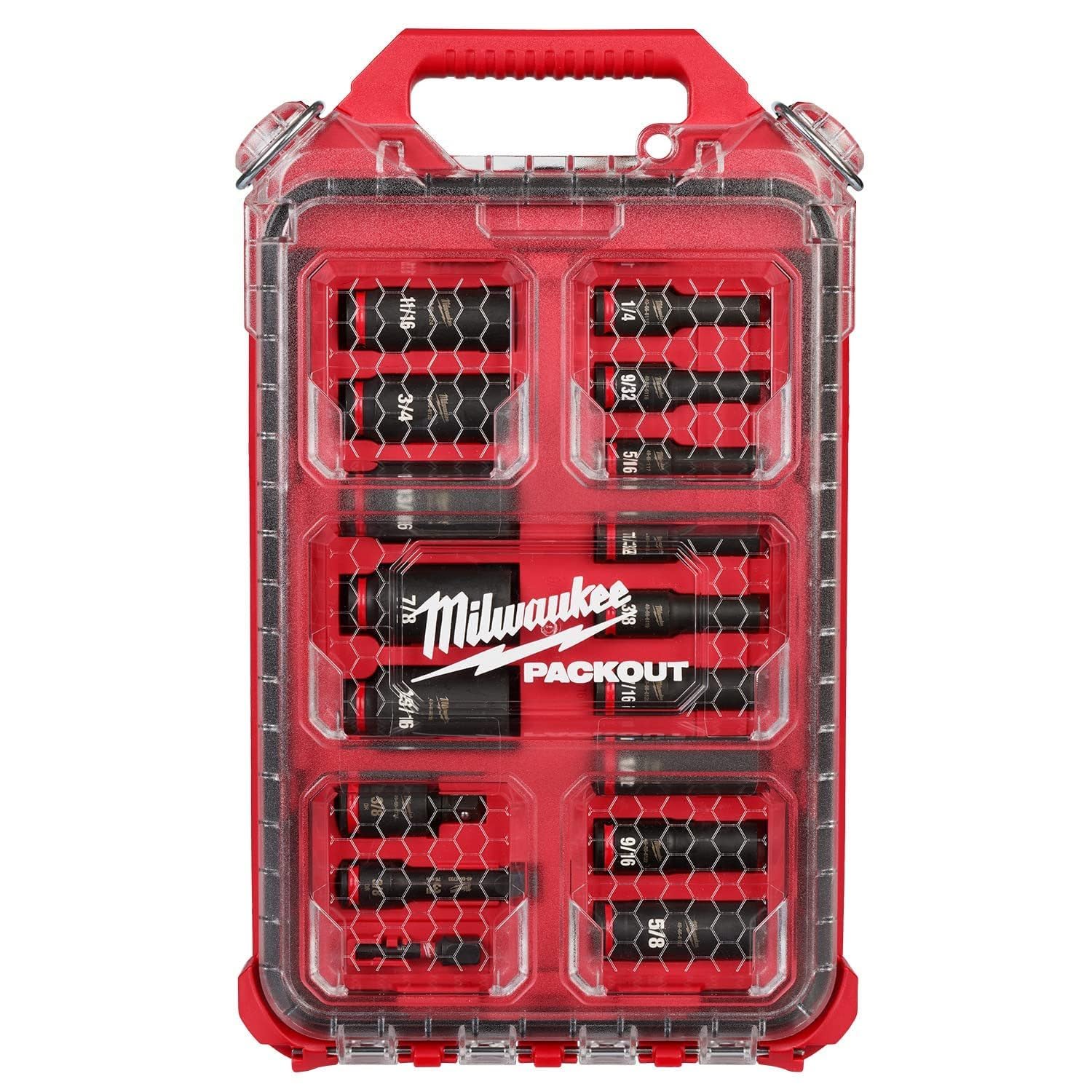 Milwaukee SAE socket set ready for shop or home garage tasks.