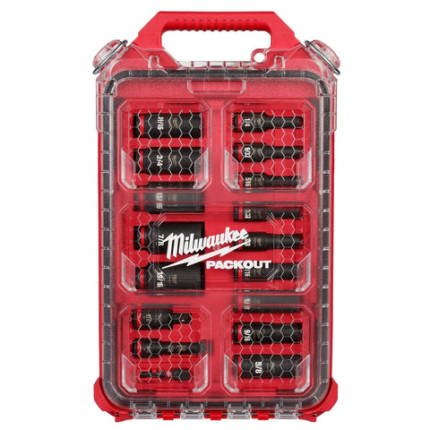 Milwaukee SAE socket set ready for shop or home garage tasks.
