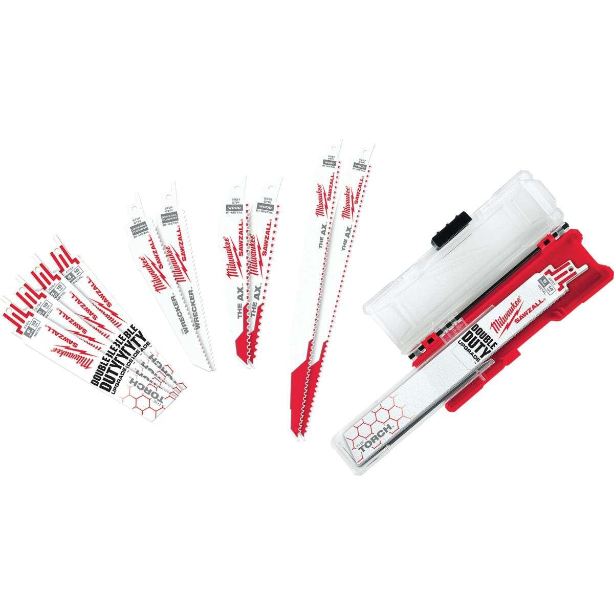 Milwaukee Sawzall blade set 12pc assembly for demolition tasks