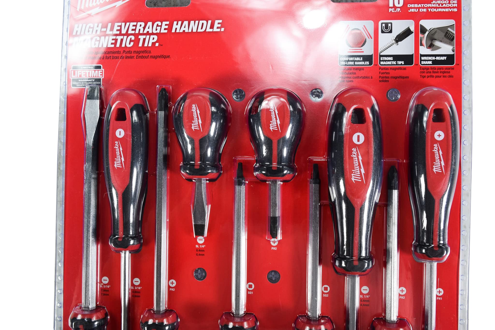 Milwaukee hex shanks ready for wrench use on tough joints