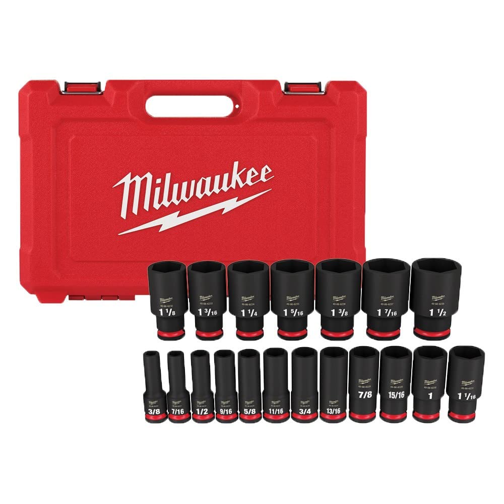Milwaukee ShockWave 19-piece set in an impact-resistant storage case.